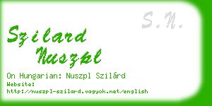 szilard nuszpl business card
